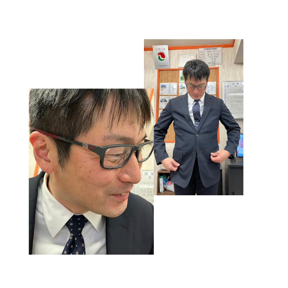 社長がメガネに👓